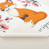Niedlich Fox Pink Blume Kindername oder Ihre Nachr Sherpadecke (3/4)