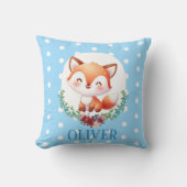 Niedlich Fox Polka Dot Elegant Kissen (Vorderseite)