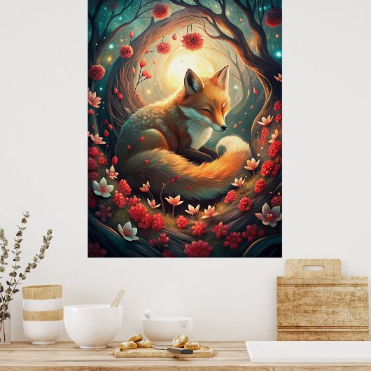 Niedlich Fox Poster (Küche)