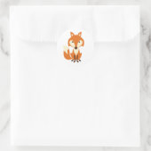 Niedlich Fox Runder Aufkleber (Tasche)