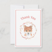 Niedlich Fox Simple Dankeschön-Karte Dankeskarte (Vorderseite)