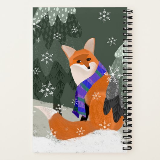 Niedlich Fox Sketch Journal Notizblock (Rückseite)