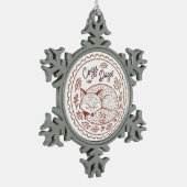 Niedlich Fox Snowflake Gerahmte Ornament (Links)
