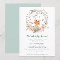 Niedlich Fox Vintag Foliage Virtual Baby Dusche