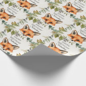 Niedlich Fox Woodland Animal Birthday Party Geschenkpapier (Ecke)