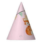 Niedlich Fox Woodland Party Happy Birthday Pink Partyhütchen (Links)