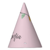 Niedlich Fox Woodland Party Happy Birthday Pink Partyhütchen (Rechts)