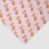 Niedlich Fox Woodland Party Happy Birthday Pink Seidenpapier (Detail)