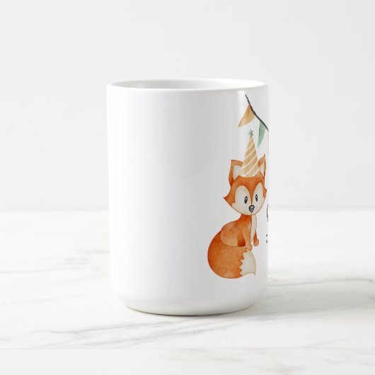 Niedlich Fox Woodland Party Hutpink Kaffeetasse (Mittel)