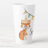 Niedlich Fox Woodland Party Hutpink Milchtasse (Vorderseite)