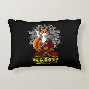 Niedlich Fox Yoga Zen Meditation Buddha Tier Dekokissen
