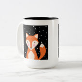 Niedlich Fox Zweifarbige Tasse (Vorderseite Links)