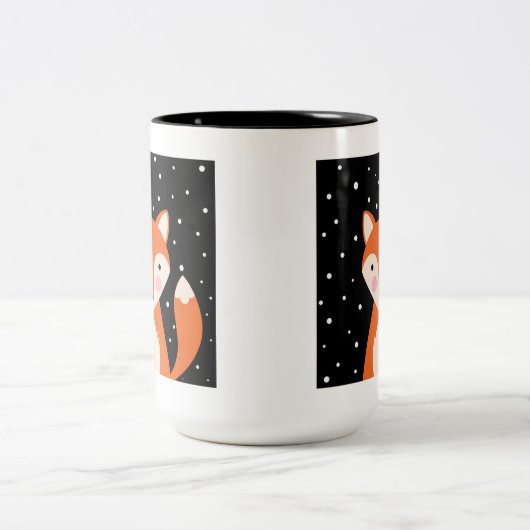 Niedlich Fox Zweifarbige Tasse (Mittel)