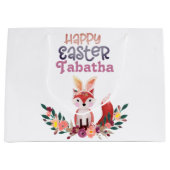 Niedlich Foxy Oster Bunny Große Geschenktüte (Vorderseite)