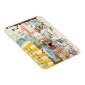 Niedlich France Café Scene Sketch Magnet (Rechte Seite)