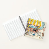 Niedlich France Café Scene Sketch Notizblock (Innenseite)