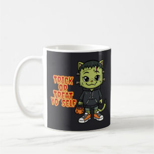 Niedlich Frankenstein Cat Monster - Kawaii Spooky  Kaffeetasse