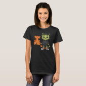 Niedlich Frankenstein Cat Monster - Kawaii Spooky  T-Shirt (Vorne ganz)