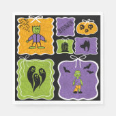 Niedlich Frankenstein Coquette Halloween Serviette (Vorderseite)