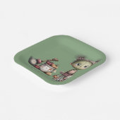 Niedlich Frankenstein Girl Kids Halloween Pappteller (Gewinkelt)