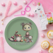 Niedlich Frankenstein Girl Kids Halloween Pappteller (Party)