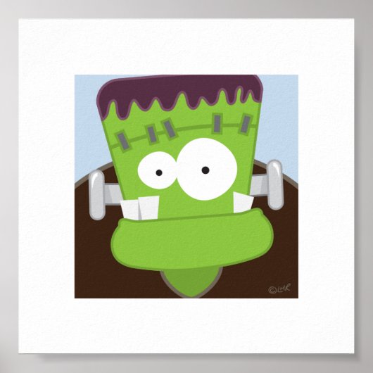 Niedlich Frankenstein Monster | 6 x 6 Print Poster (Vorne)