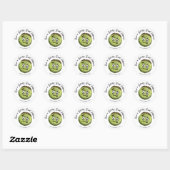 Niedlich Frankenstein Monster Green Macaron Runder Aufkleber (Blatt)