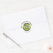 Niedlich Frankenstein Monster Green Macaron Runder Aufkleber (Umschlag)