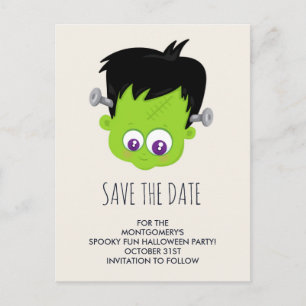 Niedlich Frankenstein Monster Halloween Save the D Postkarte