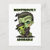 Niedlich Frankenstein Monster mit Plushie Begleitkarte (Rückseite)