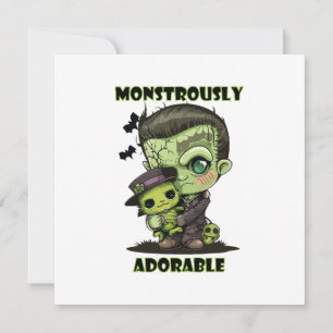 Niedlich Frankenstein Monster mit Plushie Einladung