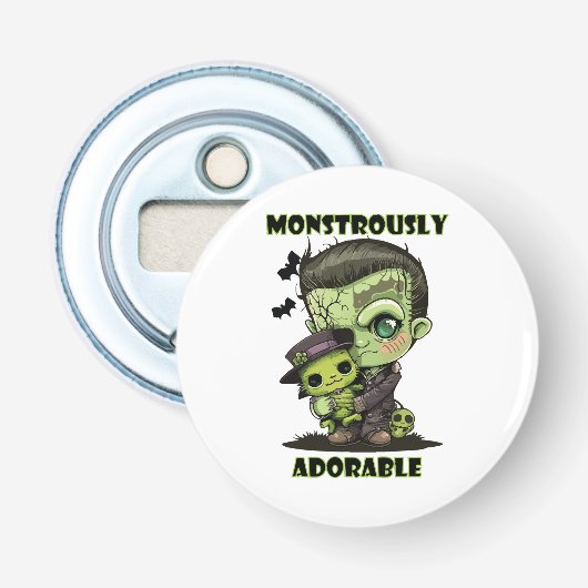 Niedlich Frankenstein Monster mit Plushie Flaschenöffner (Vorderseite)