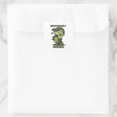 Niedlich Frankenstein Monster mit Plushie Quadratischer Aufkleber (Tasche)