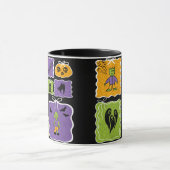 Niedlich Frankenstein und Zombie Halloween Tasse (Zentrum)