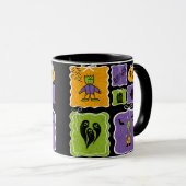 Niedlich Frankenstein und Zombie Halloween Tasse (VorderseiteRechts)