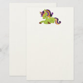 Niedlich Frankenstein Unicorn Halloween Briefpapier (Vorne/Hinten)