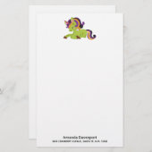Niedlich Frankenstein Unicorn Halloween Briefpapier (Vorne/Hinten)