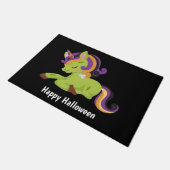 Niedlich Frankenstein Unicorn Halloween Fußmatte (Schrägansicht)