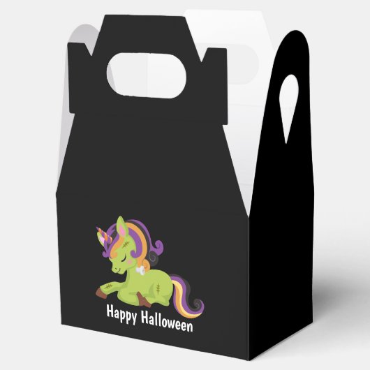 Niedlich Frankenstein Unicorn Halloween Geschenkschachtel (Geöffnet)
