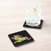 Niedlich Frankenstein Unicorn Halloween Getränkeuntersetzer (Rechte Seite)