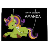 Niedlich Frankenstein Unicorn Halloween Große Geschenktüte (Vorderseite)