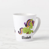 Niedlich Frankenstein Unicorn Halloween Milchtasse (Rechte Ecke)
