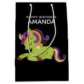 Niedlich Frankenstein Unicorn Halloween Mittlere Geschenktüte (Vorderseite)