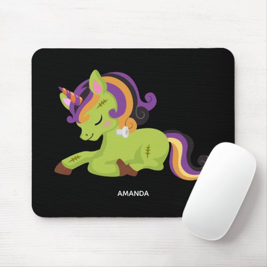 Niedlich Frankenstein Unicorn Halloween Mousepad (Mit Mouse)