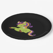 Niedlich Frankenstein Unicorn Halloween Pappteller (Schrägansicht)
