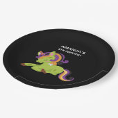 Niedlich Frankenstein Unicorn Halloween Pappteller (Schrägansicht)