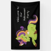 Niedlich Frankenstein Unicorn Halloween-Party Banner (Vertikal)