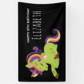 Niedlich Frankenstein Unicorn Halloween-Party Banner (Vertikal)