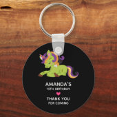 Niedlich Frankenstein Unicorn Halloween-Party Schlüsselanhänger (Vorderseite)