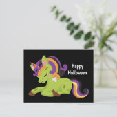 Niedlich Frankenstein Unicorn Halloween Postkarte (Stehend Vorderseite)
